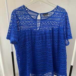 Blue Lace Women's Top